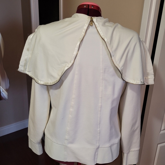 ADIDAS Offwhite Athletic Jacket w/versatile hood XL - Picture 3 of 10